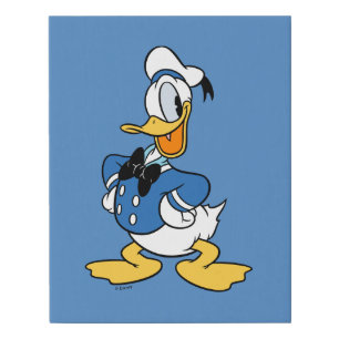 Donald Duck Smile Faux Canvas Print