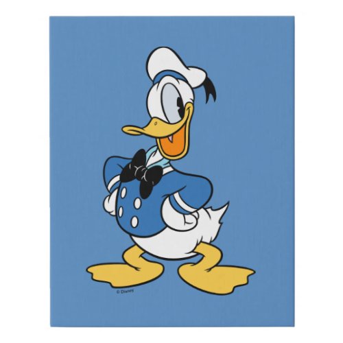 Donald Duck Smile Faux Canvas Print