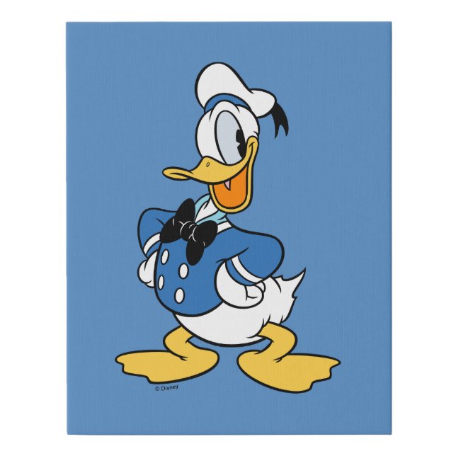 Donald Duck Smile Faux Canvas Print (Front)