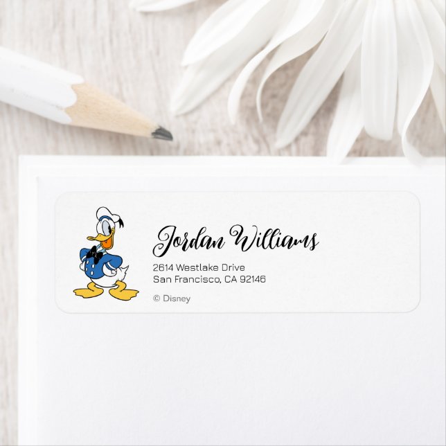 Donald Duck Smile Label (Insitu)