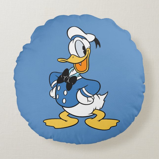 Donald Duck Smile Round Pillow (Front)