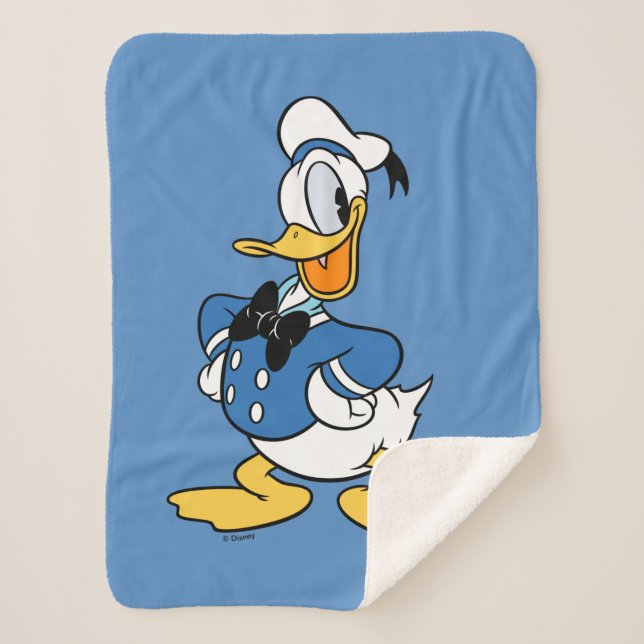 Donald Duck Smile Sherpa Blanket (Front)