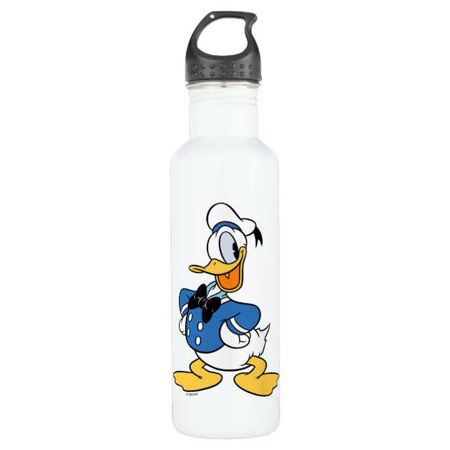 Donald Duck Smile Stainless Steel Water Bottle (Front)