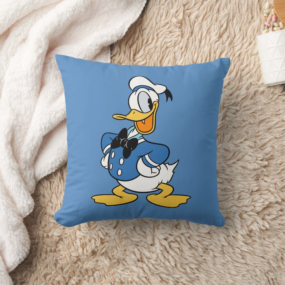 Discover Donald Duck Smile Disney Throw Pillow, Disney Fan Gift, Disney Decor