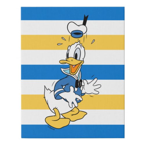 Donald Duck Surprise Faux Canvas Print