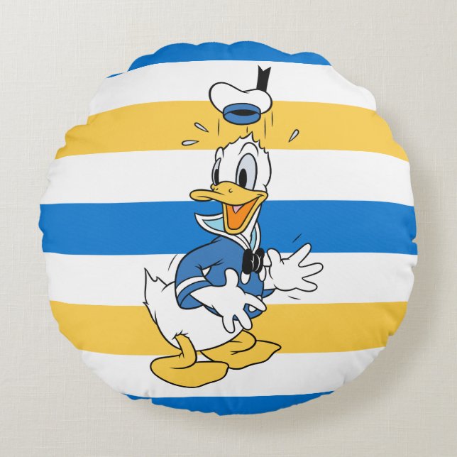 Donald Duck Surprise Round Pillow (Front)