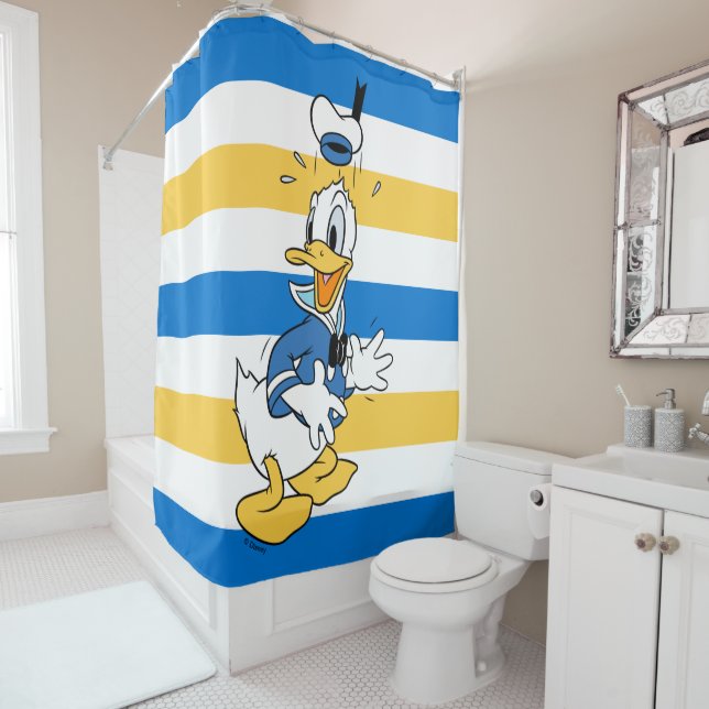 Donald Duck Surprise Shower Curtain (In Situ)