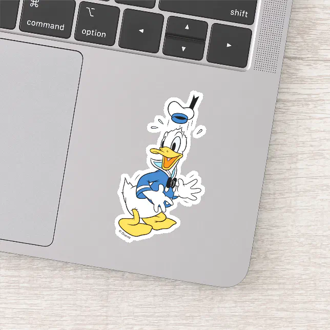 Donald Duck Surprise Sticker | Zazzle