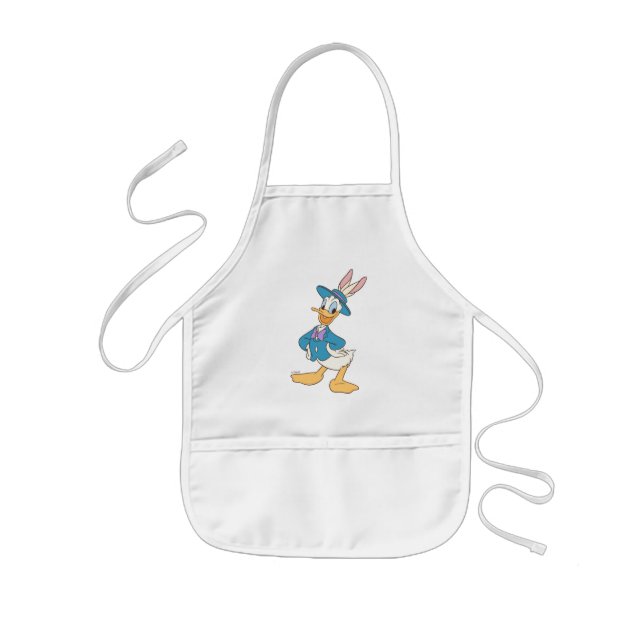 Donald Duck with Easter Bunny Ears Kids' Apron (Front)