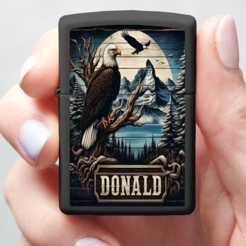 Donald Eagles Moonlit Perch Zippo Lighter