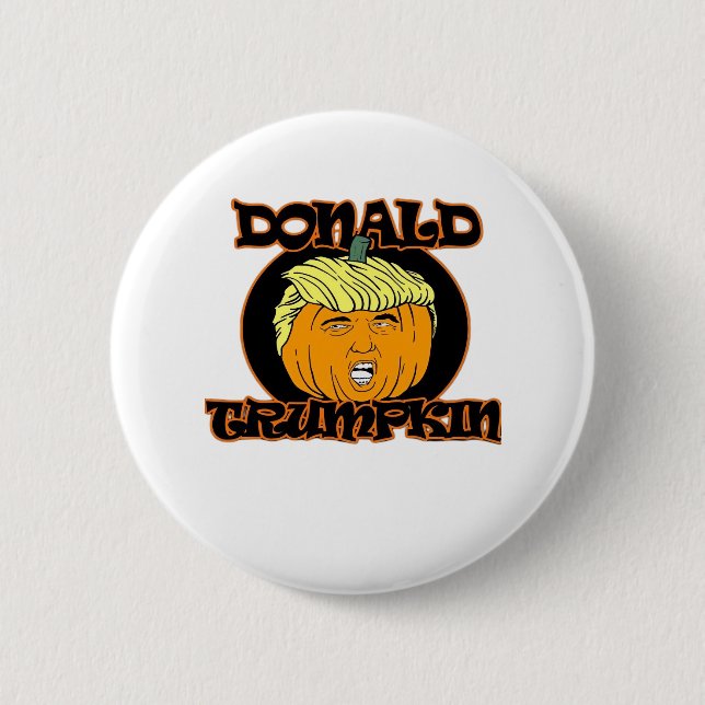 Donald  Halloween Costume Trumpkin Button (Front)