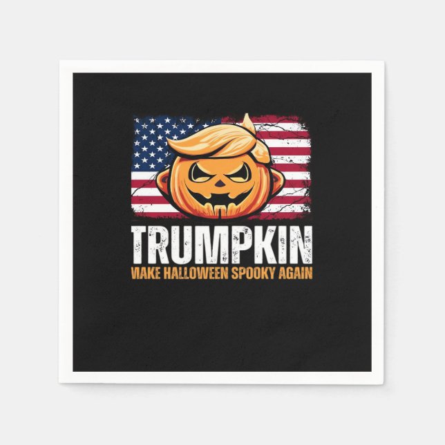 Donald Halloween - Trumpkin Make Halloween Spooky  Napkins (Front)