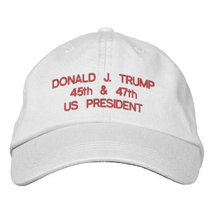 Donald J. Trump 45th & 47th US President Embroidered Baseball Cap