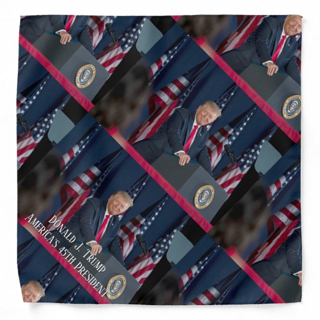 Donald J. Trump 45th President Keepsake Bandana (Front)