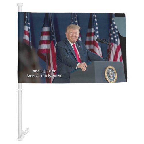 Donald J Trump 45th President Keepsake Car Flag