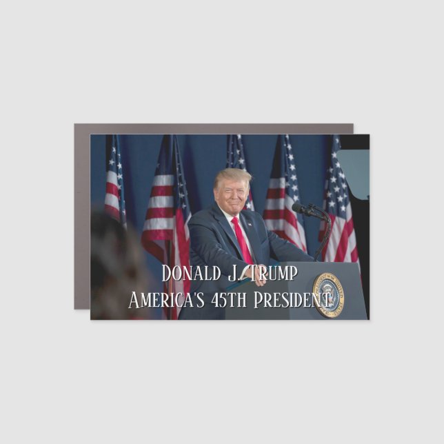 Donald J. Trump 45th President Keepsake Car Magnet (Front)