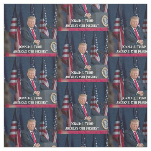 Donald J. Trump 45th President Keepsake Fabric