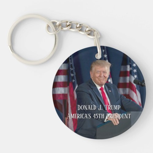 Donald J Trump 45th President Keepsake Keychain