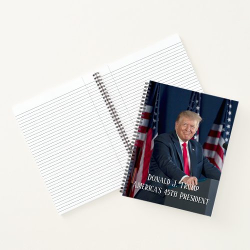 Donald J Trump 45th President Keepsake Notebook