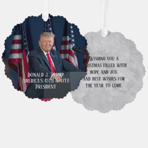 Donald J. Trump 45th President Keepsake Ornament Card