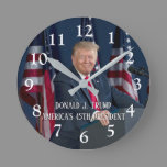 Donald J. Trump 45th President Keepsake Round Clock