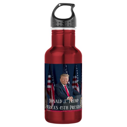 Donald J Trump 45th President Keepsake Stainless Steel Water Bottle