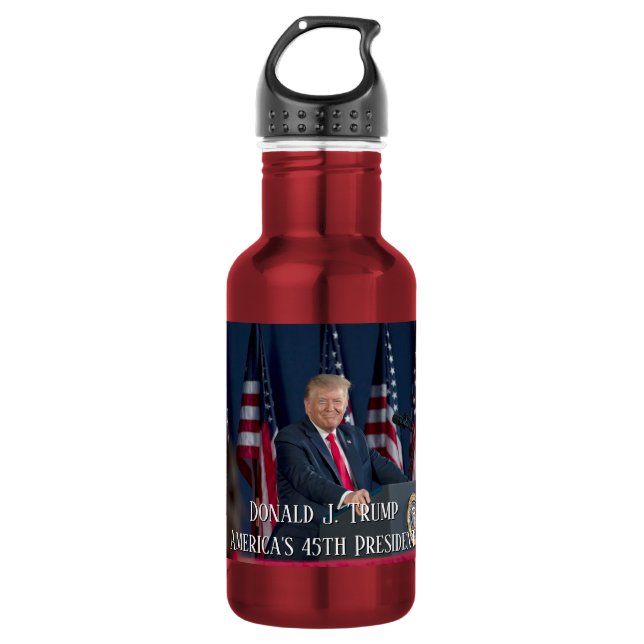 Donald J. Trump 45th President Keepsake Stainless Steel Water Bottle (Front)