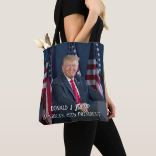 Donald Trump Pixel President Waterproof Leather Folded Messenger Nylon Bag Travel Tote Hopping Folding School Handbags 