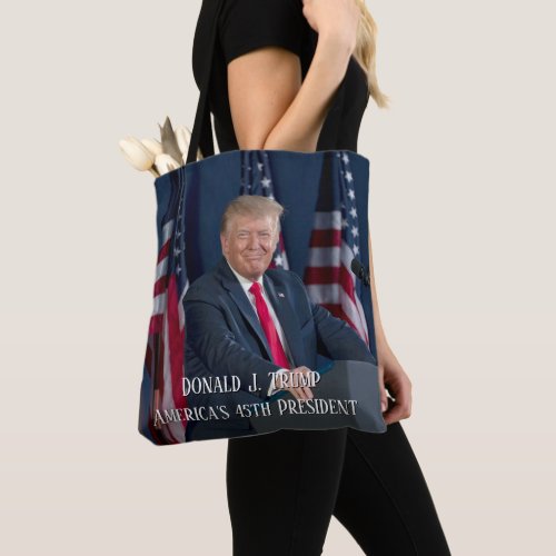 Donald J Trump 45th President Keepsake Tote Bag