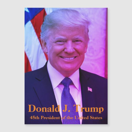 Donald J Trump 45th President magnetic card