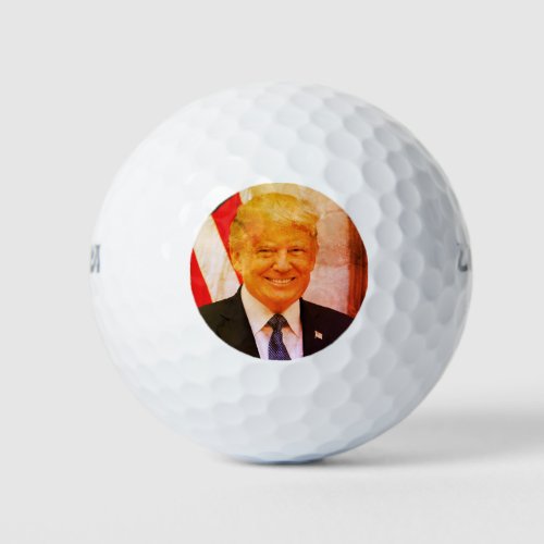 Donald J Trump 45th President of the USA Golf Balls
