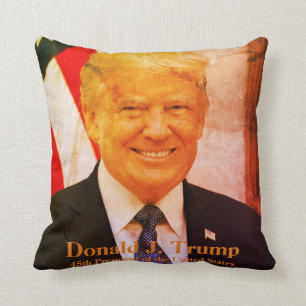 Donald J. Trump, 45th President of United States Throw Pillow