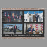Donald J. Trump 47th President Photo Keepsake Throw Blanket
