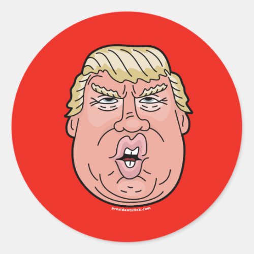 Donald J Trump Cartoon Face Sticker