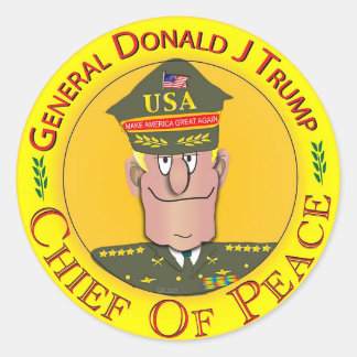 Donald J Trump "Chief of Peace" 3" glossy sticker