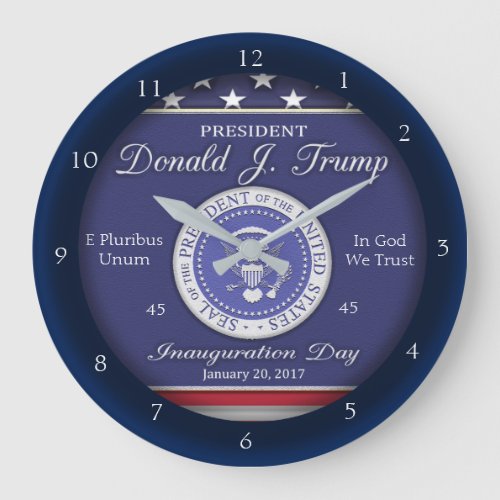 Donald J Trump Inauguration Day Commemoratve Large Clock