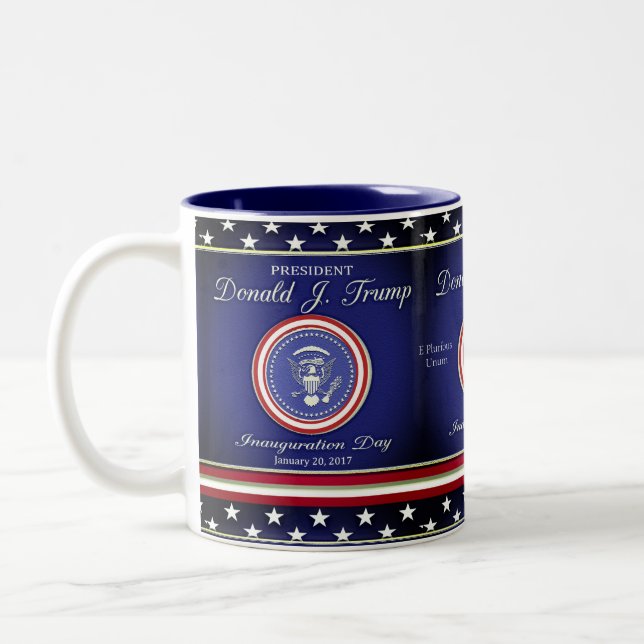 Donald J Trump Inauguration Two-Tone Coffee Mug (Left)