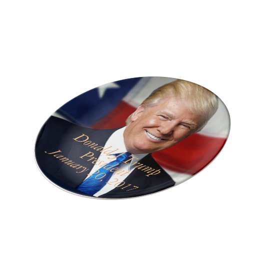 Donald J Trump President Commemorative Platter Plate (Side)