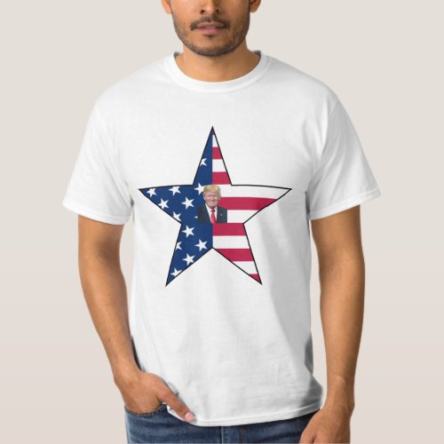 Donald J Trump President US Flag Star  MAGA T_Shirt