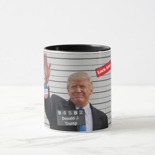 Donald J Trump Satirical Police Mugshot Fun Mug