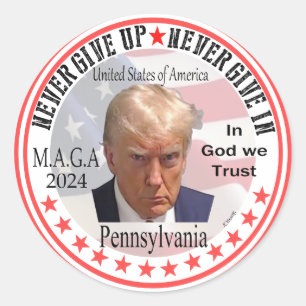 Donald John Trump for President Classic Round Sticker
