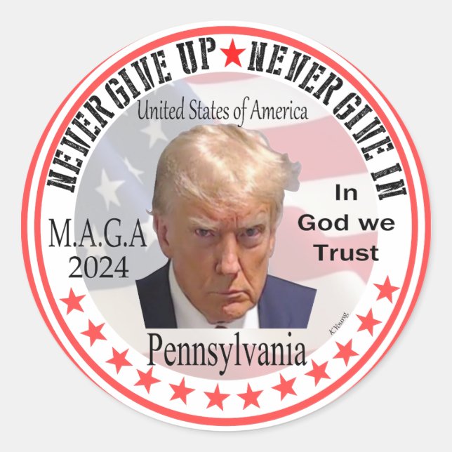 Donald John Trump for President  Classic Round Sticker (Front)