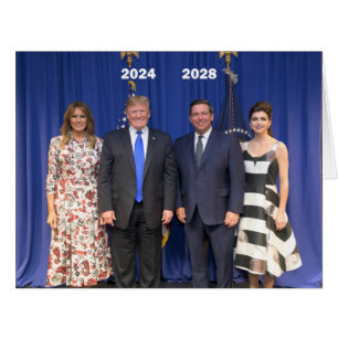Donald & Melania 2024, Ron & Casey 2028 Cards