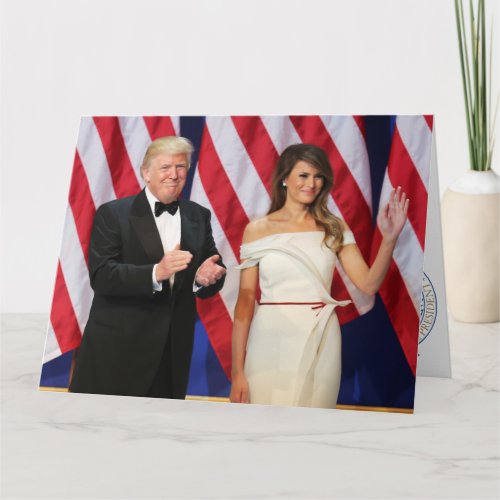 Donald  Melania Trump At Inauguration Card