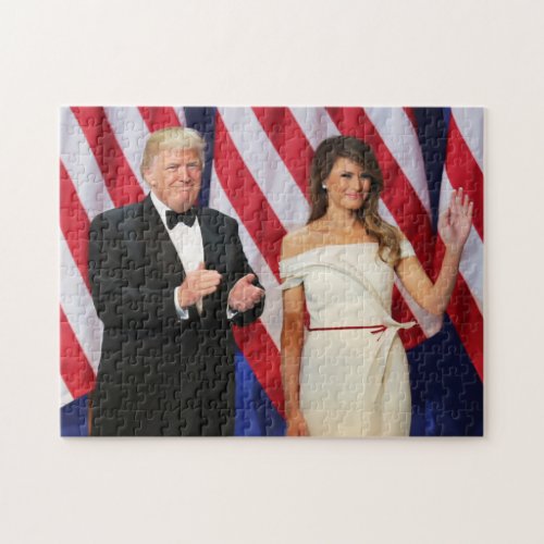 Donald  Melania Trump At Inauguration Jigsaw Puzzle
