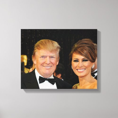 DONALD  MELANIA TRUMP CANVAS PRINT