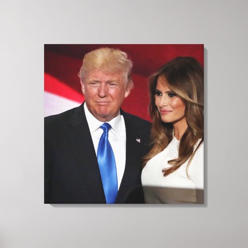 DONALD  MELANIA TRUMP CANVAS PRINT