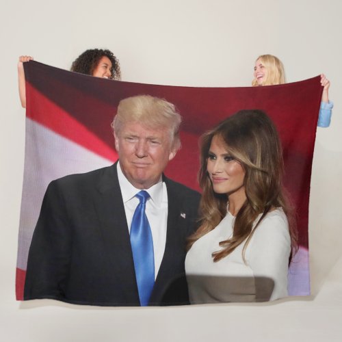 DONALD  MELANIA TRUMP FLEECE BLANKET