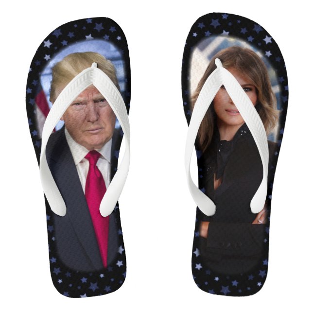 DONALD & MELANIA TRUMP FLIP FLOPS (Footbed)