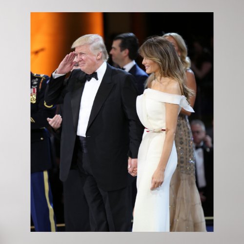 Donald  Melania Trump On Inauguration Day Poster